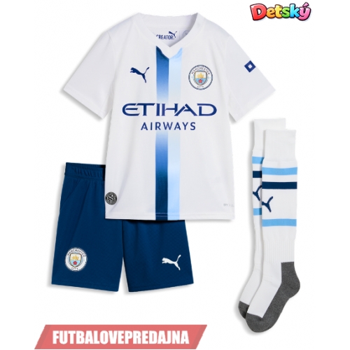 Lacne Dětský Futbalové dres Manchester City Enzo Fernandez #17 2026-27 Krátky Rukáv - Tretina (+ trenírky)